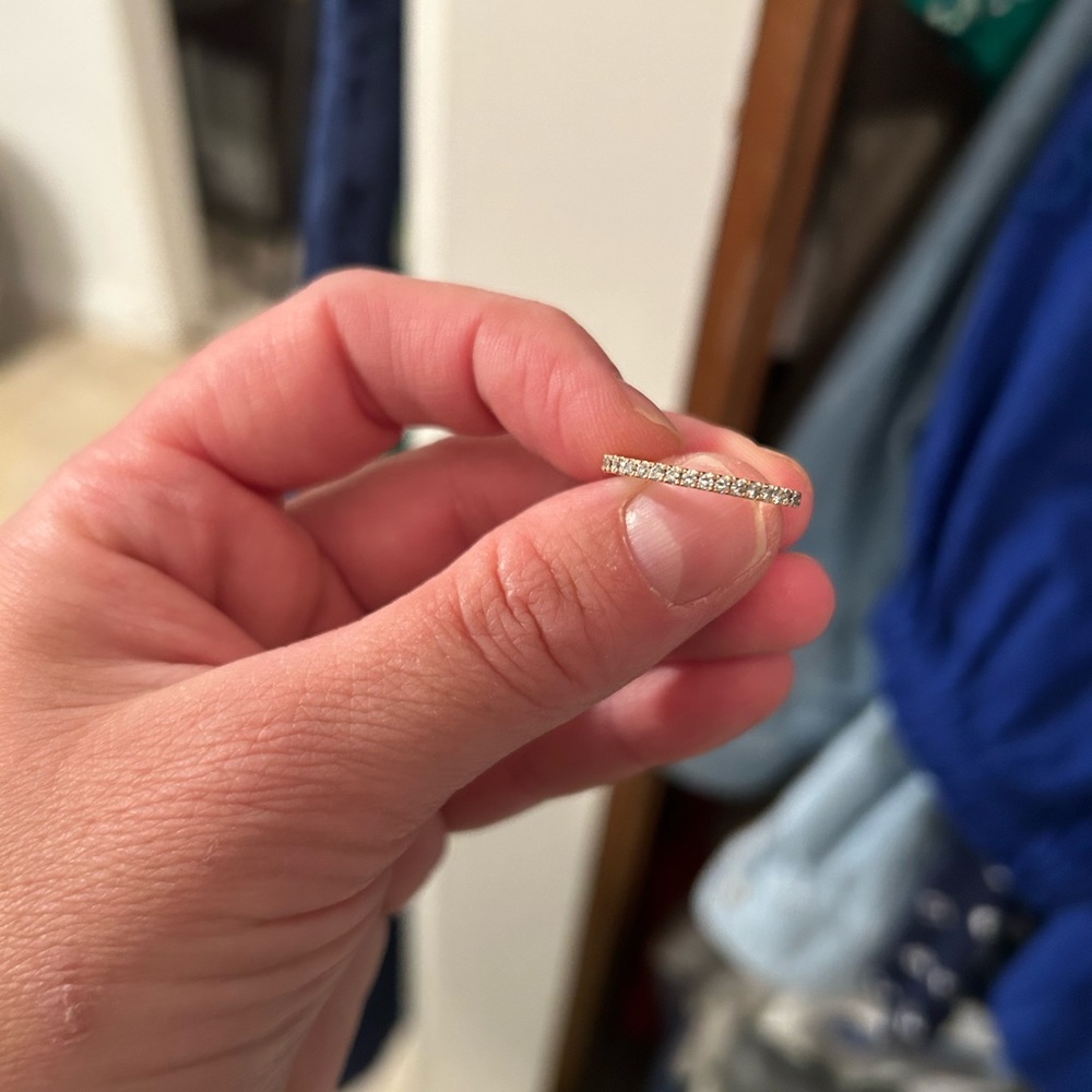 Diamond eternity band rose gold